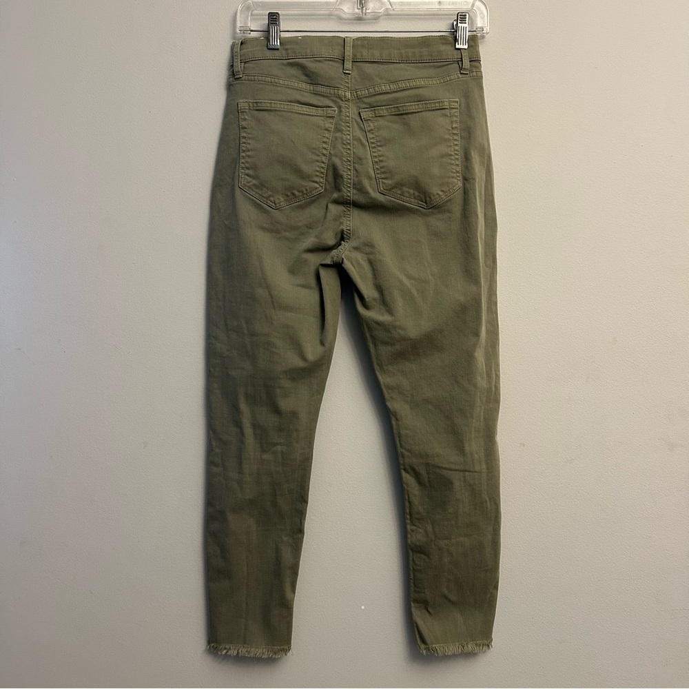 LOFT High Waist Skinny Crop Jeans Olive Green Size 4/27 - Picture 2 of 9